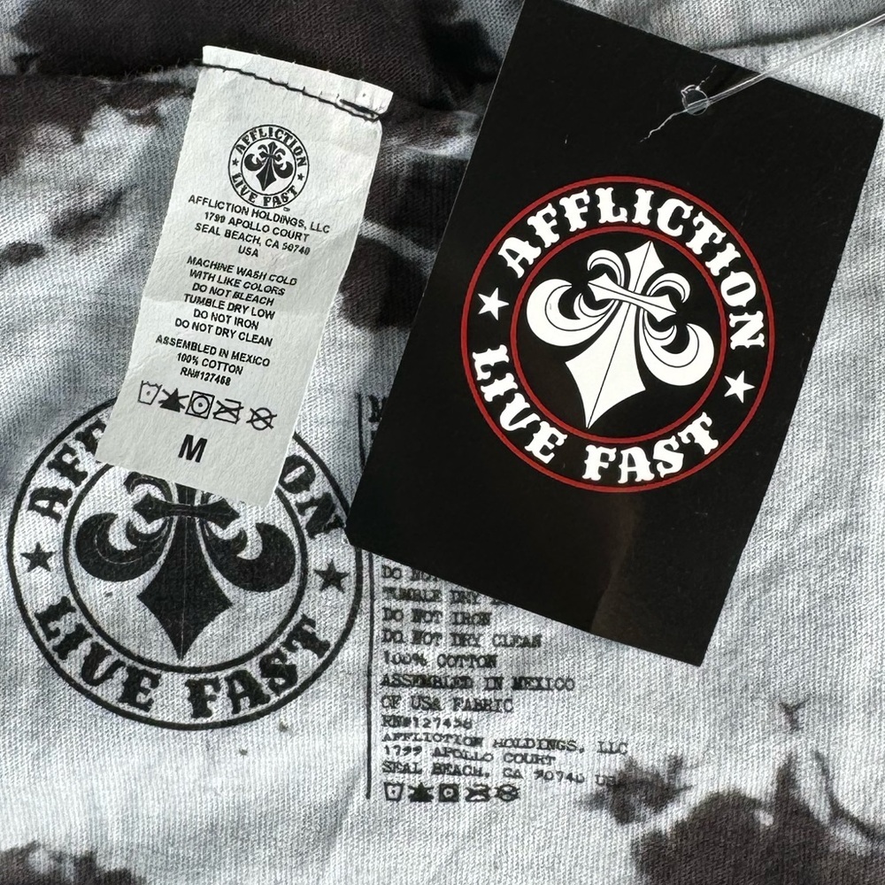Affliction Women’s Graphic Short Sleeve Tie-Dye T-Shirt -Size: Medium -NWT - Picture 13 of 14